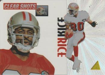 1995 Pinnacle - Clear Shots #1 Jerry Rice Front