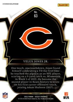 2022 Panini Select #63 Velus Jones Jr. Back