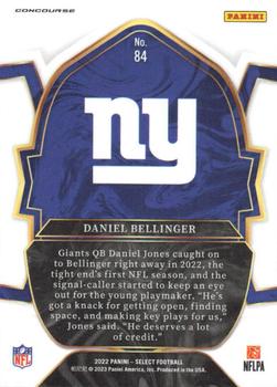 2022 Panini Select #84 Daniel Bellinger Back