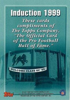 1999 Topps - Hall of Fame Class of 1999 Foil Banner #NNO Header Card Front