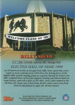1999 Topps - Hall of Fame - Class of 1999 #NNO Billy Shaw Back