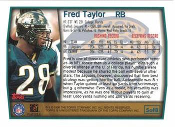 1999 Topps - Jumbos #5 Fred Taylor Back