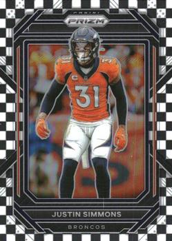 2022 Panini Prizm - Black and White Checker #91 Justin Simmons Front