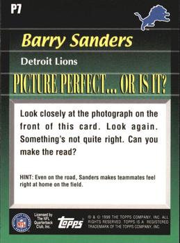1999 Topps - Picture Perfect #P7 Barry Sanders Back