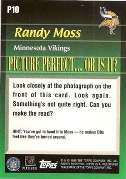 1999 Topps - Picture Perfect #P10 Randy Moss Back