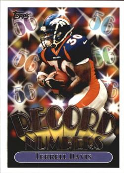 1999 Topps - Record Numbers Silver #RN2 Terrell Davis Front