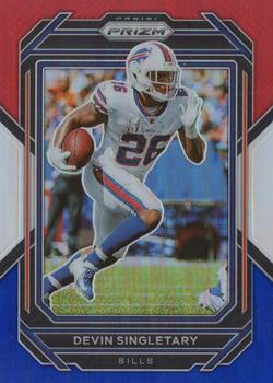 2022 Panini Prizm - Red White and Blue #30 Devin Singletary Front