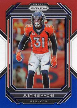 2022 Panini Prizm - Red White and Blue #91 Justin Simmons Front