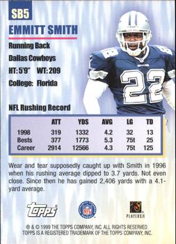 1999 Topps - Season's Best #SB5 Emmitt Smith Back