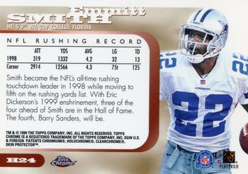1999 Topps Chrome - Hall of Fame (Hall Hopefuls / Early Road to the Hall / Hall Bound) #H24 Emmitt Smith Back