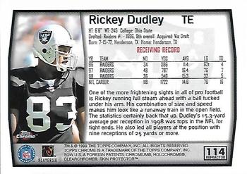 1999 Topps Chrome - Refractors #114 Rickey Dudley Back