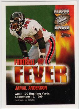 1999 Topps Season Opener - Football Fever #NNO Jamal Anderson Front