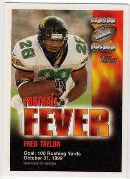 1999 Topps Season Opener - Football Fever #NNO Fred Taylor Front