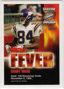 1999 Topps Season Opener - Football Fever #NNO Randy Moss Front