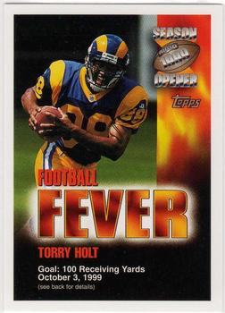 1999 Topps Season Opener - Football Fever #NNO Torry Holt Front