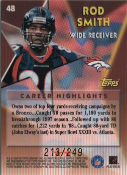 1999 Topps Stars - Two Star Parallel #48 Rod Smith Back