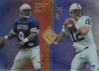 1995 Playoff Absolute - Quad Series #Q42 Steve McNair / Kerry Collins / Todd Collins / Chad May Front