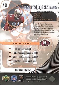 1999 UD Ionix - Astronomix #A21 Terrell Owens Back