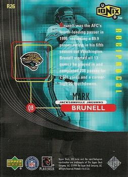 1999 UD Ionix - Reciprocal #R26 Mark Brunell Back