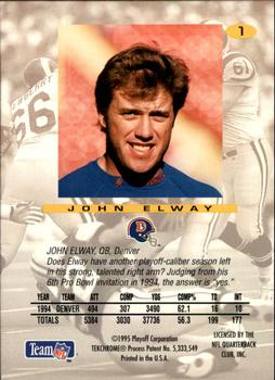 1995 Playoff Absolute #1 John Elway Back