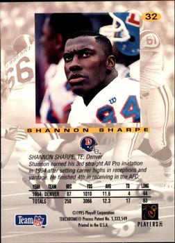 1995 Playoff Absolute #32 Shannon Sharpe Back