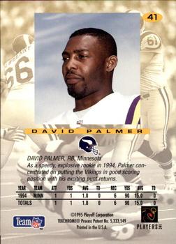 1995 Playoff Absolute #41 David Palmer Back