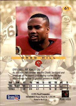 1995 Playoff Absolute #61 Greg Hill Back