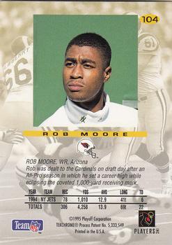 1995 Playoff Absolute #104 Rob Moore Back