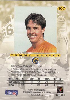 1995 Playoff Absolute #107 Tommy Maddox Back
