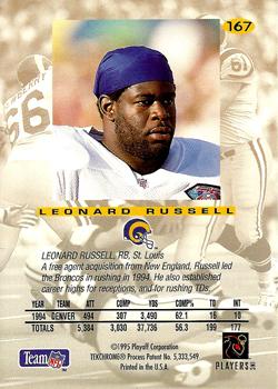 1995 Playoff Absolute #167 Leonard Russell Back