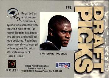 1995 Playoff Absolute #179 Tyrone Poole Back