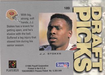 1995 Playoff Absolute #189 J.J. Stokes Back
