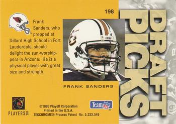 1995 Playoff Absolute #198 Frank Sanders Back