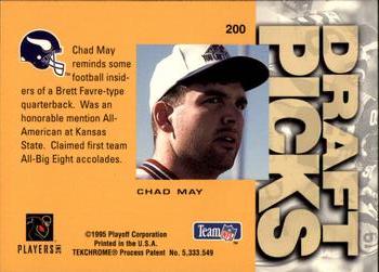 1995 Playoff Absolute #200 Chad May Back
