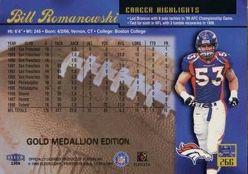 1999 Ultra - Gold Medallion #26G Bill Romanowski Back