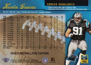 1999 Ultra - Gold Medallion #38G Kevin Greene Back