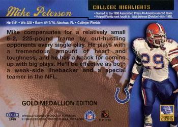 1999 Ultra - Gold Medallion #289RG Mike Peterson Back