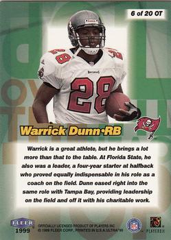 1999 Ultra - Over the Top #6 OT Warrick Dunn Back