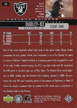 1999 Upper Deck - UD Exclusives Silver #156 Rickey Dudley Back