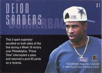 1995 Playoff Contenders #21 Deion Sanders Back