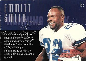 1995 Playoff Contenders #22 Emmitt Smith Back