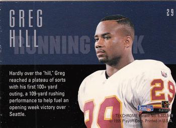 1995 Playoff Contenders #29 Greg Hill Back