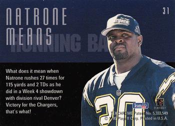 1995 Playoff Contenders #31 Natrone Means Back