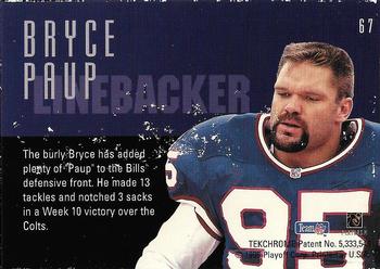 1995 Playoff Contenders #67 Bryce Paup Back