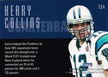 1995 Playoff Contenders #124 Kerry Collins Back