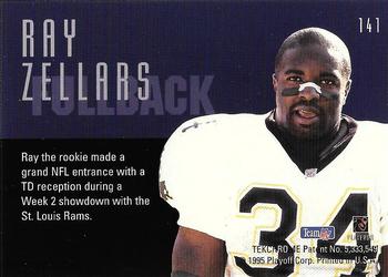 1995 Playoff Contenders #141 Ray Zellars Back
