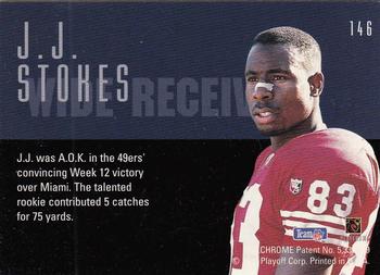 1995 Playoff Contenders #146 J.J. Stokes Back