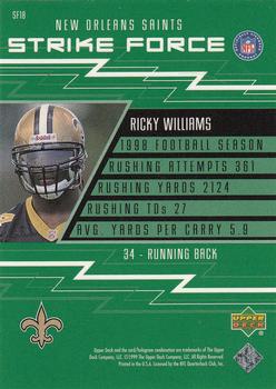 1999 Upper Deck - Strike Force #SF18 Ricky Williams Back