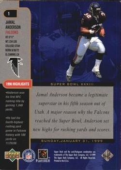 1999 Upper Deck Super Bowl XXXIII #1 Jamal Anderson Back