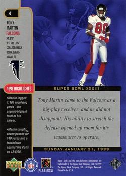 1999 Upper Deck Super Bowl XXXIII #4 Tony Martin Back